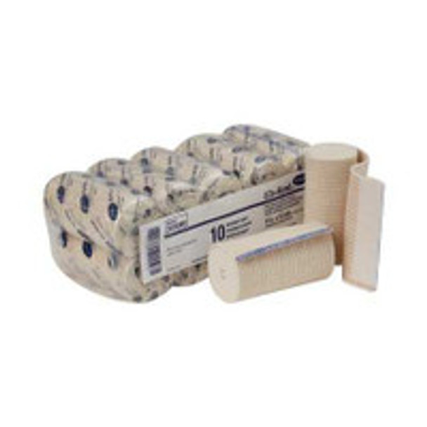 Elastic Bandage EZe-Band® LF 4 Inch x 5-1/2 Yard Double Hook and Loop Closure Tan NonSterile Standard Compression 59140000 Case of 60