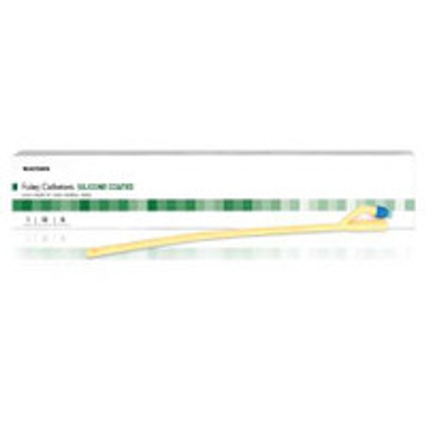 Foley Catheter McKesson 2-Way Standard Tip 5 cc Balloon 14 Fr. Silicone Coated Latex 16-SLFOL514 Box of 10