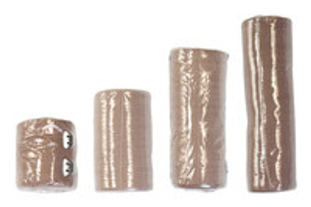 Elastic Bandage Dynarex 4 Inch x 4-1/2 Yard Standard Compression Clip Detached Closure Tan NonSterile 3664 Case of 50