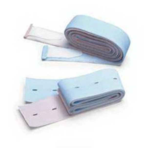 Fetal Monitor Belt Disposable, 2 x 48 Inch Elastic White Mesh Style, 1-1/2 x 42 Inch, with 1 x 3 Inch Rounded Ends Hook-and-Loop Style, 2-3/8 x 48 Inch, with Buttonholes Every 1/2 Inch 2970013876 Case of 50