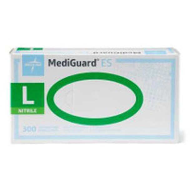 Exam Glove MediGuard® ES Large NonSterile Nitrile Standard Cuff Length Textured Fingertips Blue Not Rated MG3003 Case of 3000