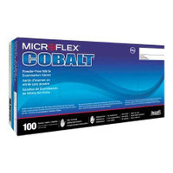 Exam Glove MICROFLEX® Cobalt® X-Large NonSterile Nitrile Standard Cuff Length Fully Textured Blue Not Rated N194 Box of 100