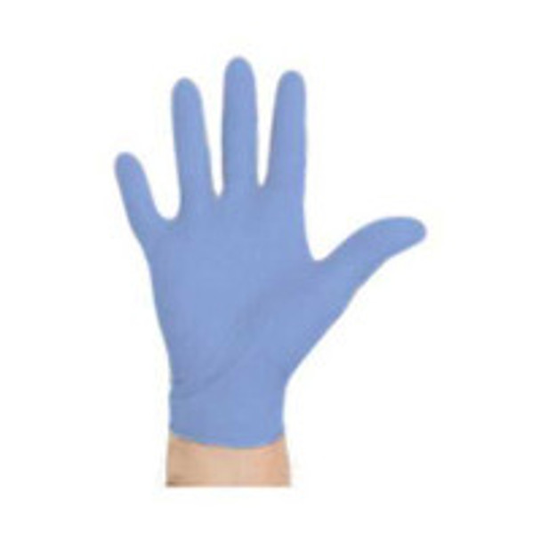 Exam Glove Aquasoft  Small NonSterile Nitrile Standard Cuff Length Textured Fingertips Blue Chemo Tested 43933 Case of 3000