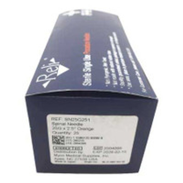 Spinal Needle Reli® 2-1/2 Inch 25 Gauge Quincke Style SN25G251 Box of 25