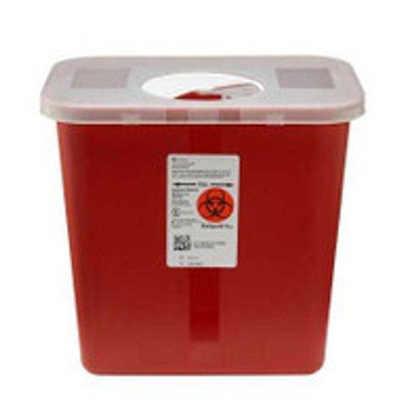 SharpSafety Sharps Container, 10.5 W x 7.25 D x 10 H Inch, 2 Gallon  8970, Case of 20