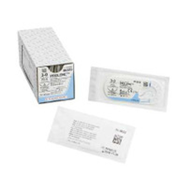 Nonabsorbable Suture with Needle Prolene Polypropylene PC-5 3/8 Circle Precision Conventional Cutting Needle Size 3 - 0 Monofilament 8632G Box of 12