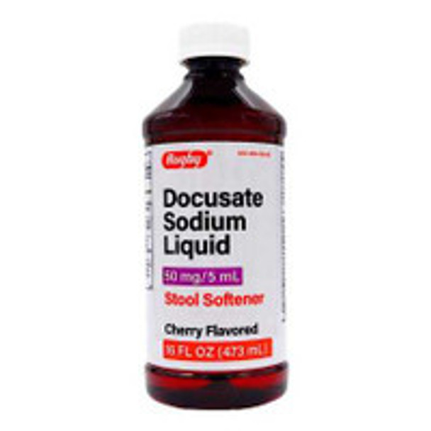 Stool Softener Cherry Flavor Liquid 16 oz. 50 mg / 5 mL Strength Docusate Sodium 00536130485 Pack of 1