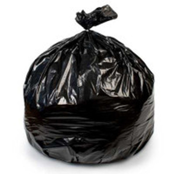 Trash Bag Colonial Bag 60 gal. Black LLDPE 1.35 mil 38 x 58 Inch X-Seal Bottom Flat Pack TGG-58XH Case of 1