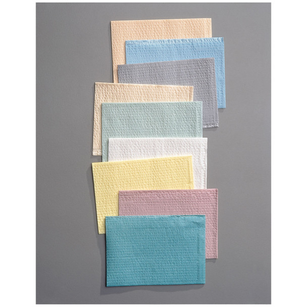 917471 TIDI Products, LLC. Towel, 2-Ply Tissue & Poly, White, 17" x 18", 500/cs (cs)