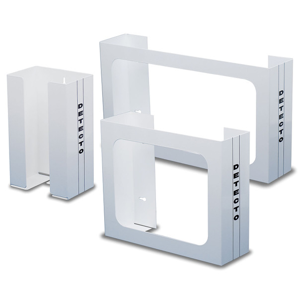 GH2 Detecto. Glove Box Holder, Wall Mount, 2 Boxes, White (DROP SHIP ONLY) (ea)