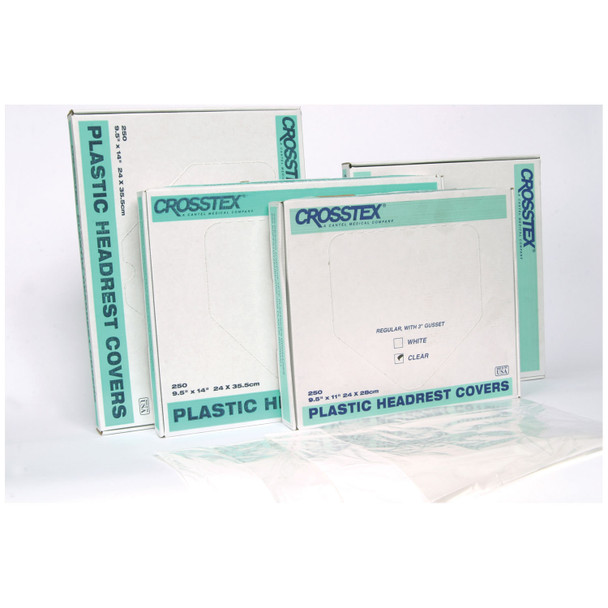 L3CP Crosstex International. Cover, Jumbo, 9½" x 14", Clear, 250/bx, 4 bx/cs (60 cs/plt) (cs)