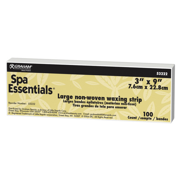 53222 Graham Medical. SpaEssentials®, 3" x 9", White, 100/pk, 24 pk/cs (cs)