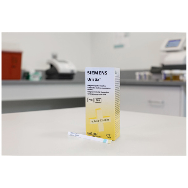 2184 Siemens Diagnostics. Uristix® Reagent Strips, CLIA Waived, 100/btl (10339520) (Item is Non-Returnable) (US Only) (btl)