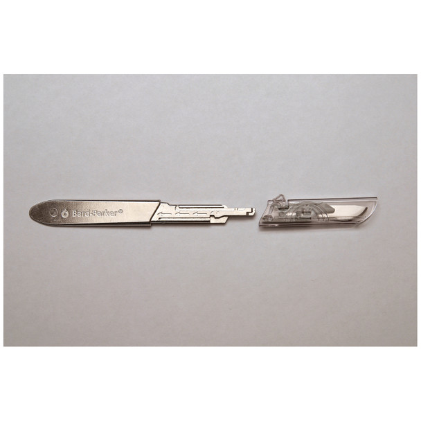 374030 Aspen Surgical. Protected Blade Metal Handle, Size 3, 5/bx (US Only) (Not Available For Sale into Canada) (bx)