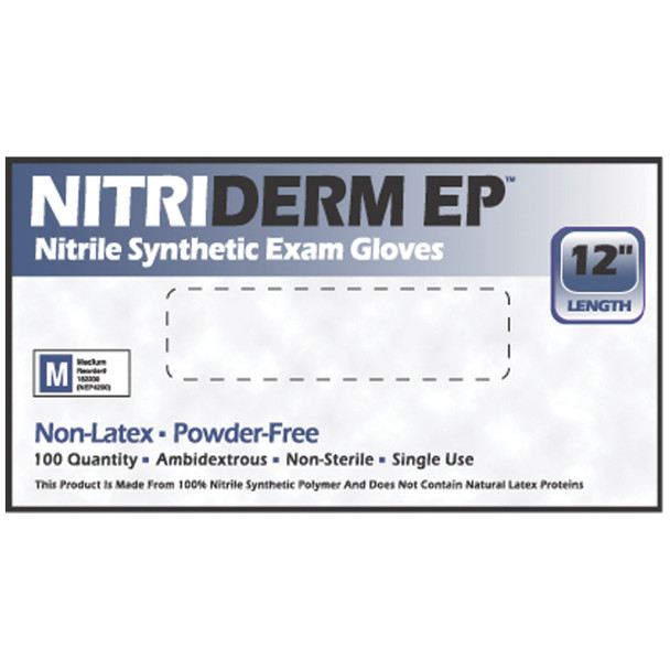 182300 Innovative Healthcare Corp., Inc.. Gloves, Exam, Nitrile, Large, Chemo, Extended Cuff, Blue, Non-Sterile, Powder-Free (PF), Textured, 5.5 mil, 100/bx, 10 bx/cs (50 cs/plt) (cs)