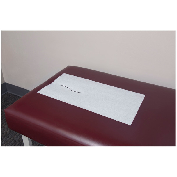 980883 TIDI Products, LLC. Headrest Sheet, White, Facial Slit, 12" x 24", 1000/cs (cs)