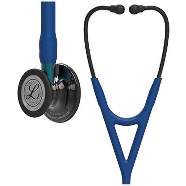 6202 Solventum Corporation. Stethoscope, High Polish Smoke Finish Chestpiece, Navy Tube, Blue Stem and Black Headset, 27" (Continental US+HI Only) (Littmann items are only available for sale online by distributors authorized by 3M Littmann) (ea)