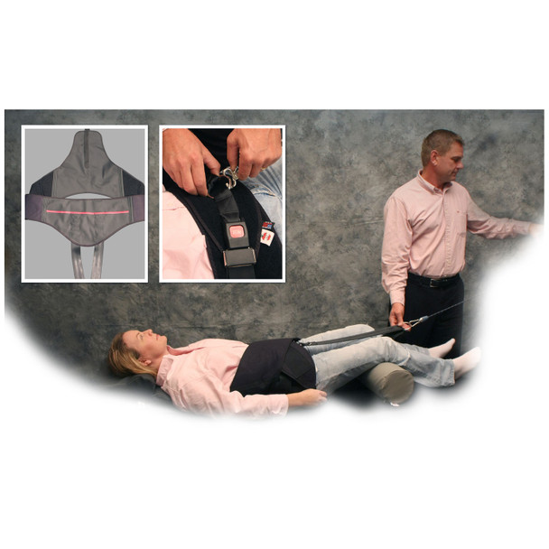 PRO-991-BK-UNI Core Products. Traction Table Belt, Black. Fits 24" - 60" Waist (031211) (ea)