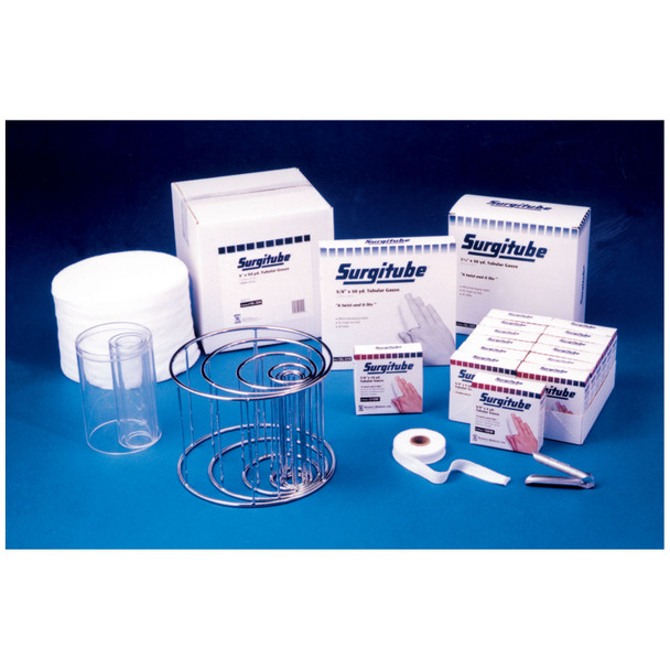 GL205F Gentell. Tubular Bandage, Size 2, 7/8" x 5 yds, Flesh, Large Fingers & Toes, Includes Aluminum Splint Type Applicator, 12 rl/bx (bx)