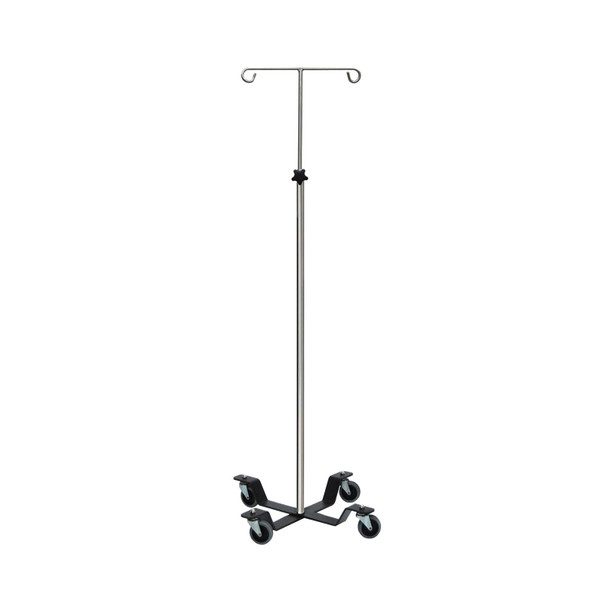 SS8345 UMF Medical. I.V. Pole, Infusion Pump, 2-Hook, Stainless Steel (DROP SHIP ONLY) (ea)