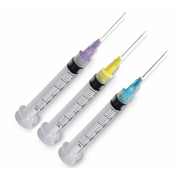 URN-55003-27 Dukal Corporation. Irrigation Syringe Combo, 3cc, 27G, Notched Tip, Yellow, 100/bx (bx)