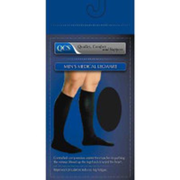 Compression Socks QCS Knee High Small / Medium Black Closed Toe 1652 BLA S/M Pair/2