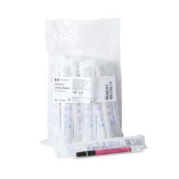 Devon Surgi-Mark Surgical Utility Marker Sterile, Black, Regular Tip For Identifying Instruments, Specimens, and other Objects within the Sterile Field 31145884 Case of 100