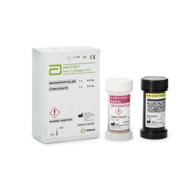 General Chemistry Reagent Architect Free Triiodothyronine (T3) For Architect c4100 Analyzer 100 Tests 07K6327 Pack of 1