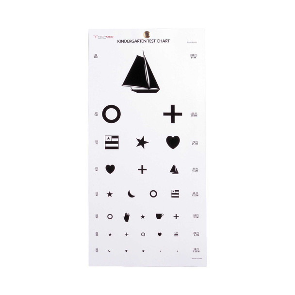 Eye Test Chart McKesson 20 Feet Kindergarten 63-3052 BG/5