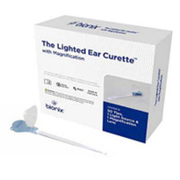 Ear Curette Pack Lighted Ear Curette Round Handle Assorted Tip Sizes Lighted Tip with Magnification 2245 Box of 50