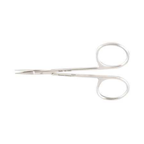 Iris Scissors Miltex4 Inch Length OR Grade German Stainless Steel NonSterile Finger Ring Handle Curved Blade Sharp Tip / Sharp Tip 5-302 Each/1