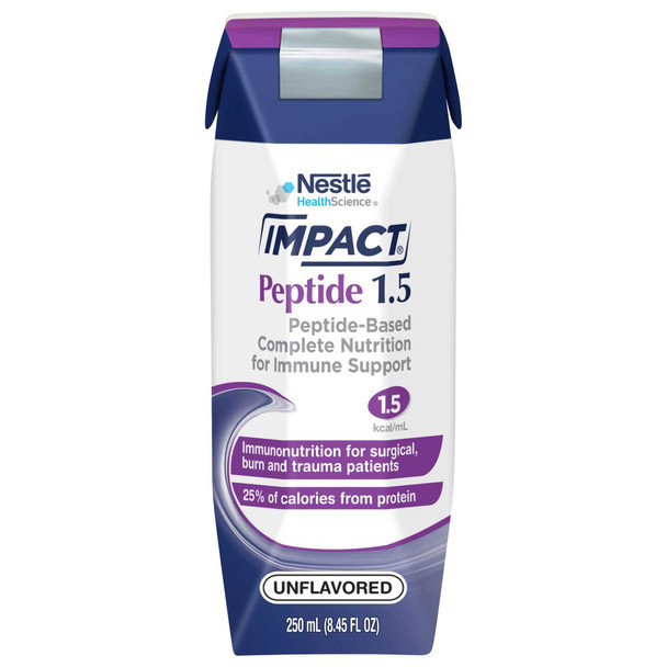 Tube Feeding Formula Impact® Peptide 1.5 Unflavored Liquid 250 mL Carton 10043900974009 Case of 24