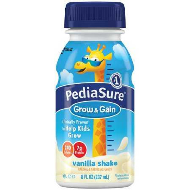 Pediatric Oral Supplement PediaSure® Grow & Gain Shake Vanilla Flavor 8 oz. Bottle Liquid Calories 58049 Pack of 6
