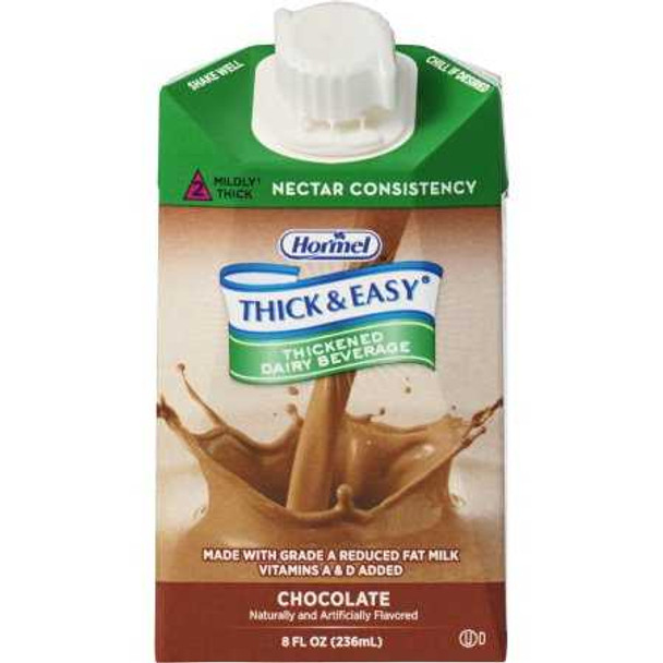 Thickened Beverage Thick Easy 8 oz. Box Chocolate Ready to Use Nectar 72447 Case/27