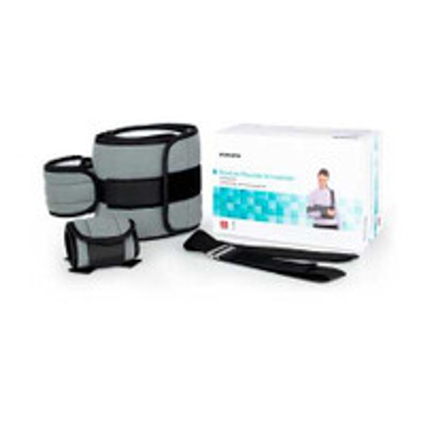 Shoulder Immobilizer McKesson One Size  Fiberlaminate Waist-Hook and Loop Closure/Shoulder Strap with Buckle/Arm Band and Hand Band Hook and Loop Closure Adjustable Left or Right Arm 155-79-84100C Pack of 1