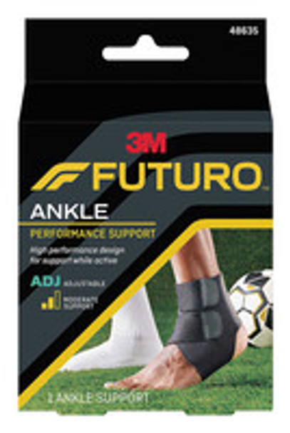 Ankle Support 3M Futuro Sport Moisture Control One Size  Hook and Loop Strap Closure Foot 48635ENR Case of 12