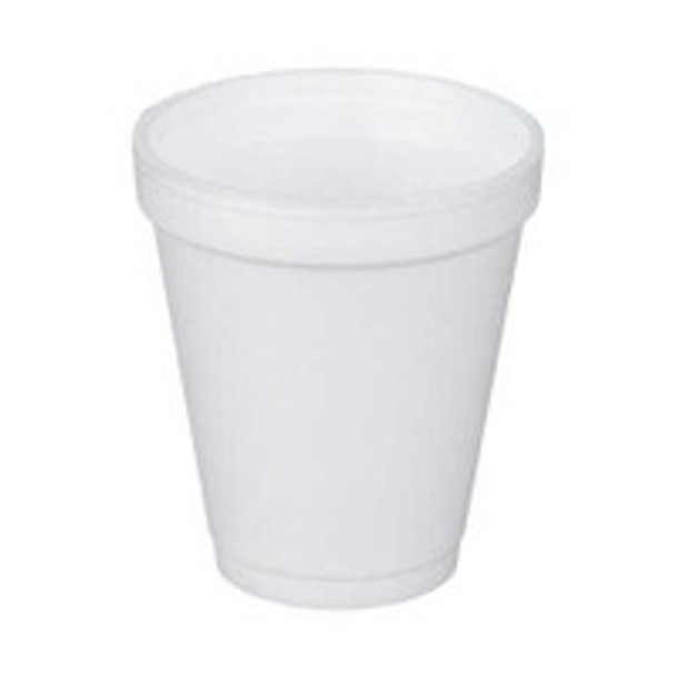 Drinking Cup Dart® 6 oz. White Styrofoam Disposable 6J6 Sleeve/25