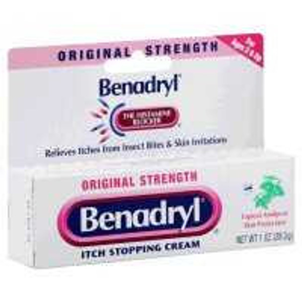 Itch Relief Benadryl® Original Strength 1% - 0.1% Strength Cream 1 oz. Tube 10312547171622 Case of 24