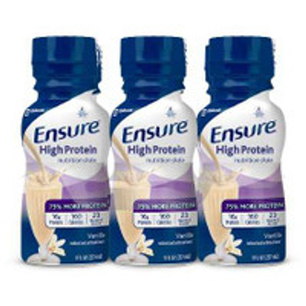 Oral Supplement Ensure® High Protein Shake Vanilla Flavor Liquid 8 oz. Bottle 64117 Carton of 6