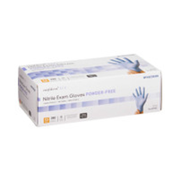 Exam Glove McKesson Confiderm® 3.5C X-Small NonSterile Nitrile Standard Cuff Length Textured Fingertips Blue Chemo Tested 14-6972C Case of 2000