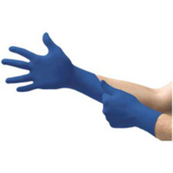 Exam Glove MICRO-TOUCH Medium NonSterile Nitrile Standard Cuff Length Textured Fingertips Blue Chemo Tested MQW1B Case of 1000