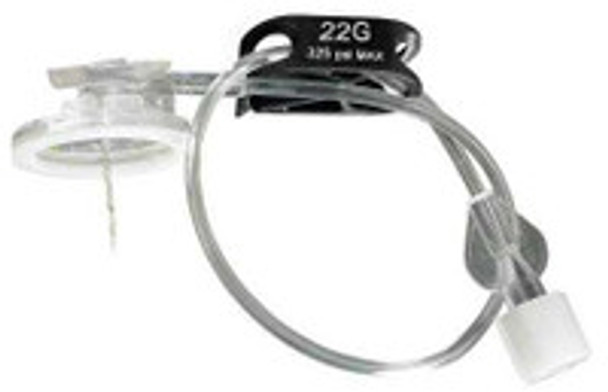 Huber Needle Infusion Set Surecan Safety II 22 Gauge 1 Inch 7-1/2 Inch Tubing Without Port 4447012-02 Box of 20