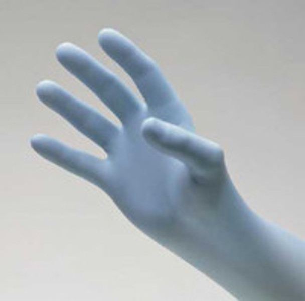 Exam Glove NitriDerm® Ultra Blue Small NonSterile Nitrile Standard Cuff Length Fully Textured Light Blue Chemo Tested / Fentanyl Tested 157100 Case of 1000