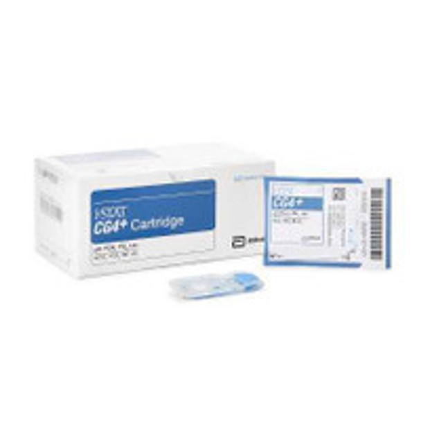 General Chemistry Reagent i-STAT® CG4+ Lactate, pH, PCO2, PO2, TCO2, HCO3 Base Excess, sO2 CLIA Non-Waived For i-STAT System Critical Blood Analyzer 25 Tests 03P8551 Box of 25