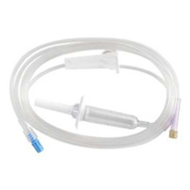 Administration Set 10 Drops / mL Drip Rate 84 Inch Tubing 1 Port IV-009Y Box of 50