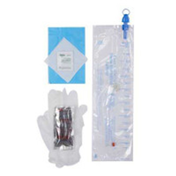Intermittent Catheter Tray Cure Catheter® Closed System Unisex / Straight Tip 16 Fr. Without Balloon CS16 Pack of 1