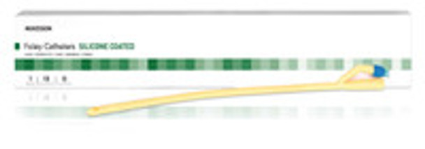 McKesson 16'' Silicone Coated Foley Catheter, 5 cc Balloon, 16 Fr., Pack of 1
