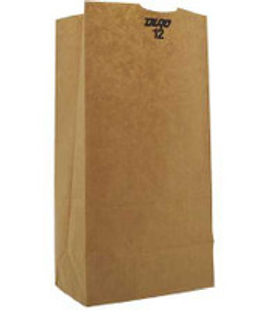 Grocery Bag Duro® Brown Kraft Recycled Paper #12 18412 Case of 1
