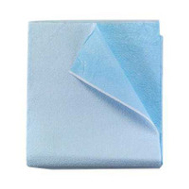 Stretcher Sheet Tidi Everyday Flat 40 x 60 Inch Blue Tissue / Polyethylene Film Disposable 980926 Case of 100