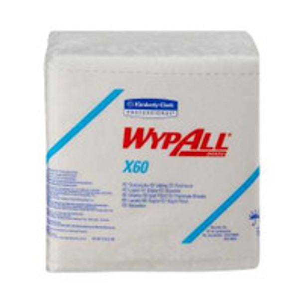 Task Wipe WypAll® X60 Light Duty White NonSterile Cellulose / Polypropylene 12 x 12-1/2 Inch Reusable 34865 Case of 1